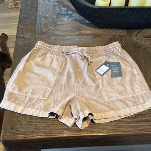 Universal Thread High Waist Drawstring Shorts - Tan